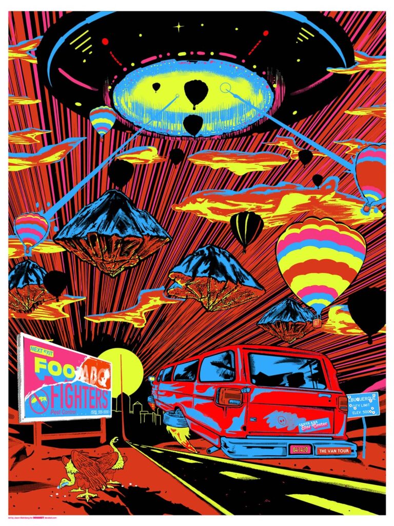 Foo Fighters Poster Albuquerque 2020 Designed by Jason Malmberg for Decabet