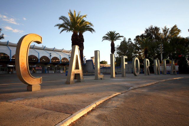 The "California" letters at Cal Expo that once graced the entrance to Disney's California Adventure in Anaheim