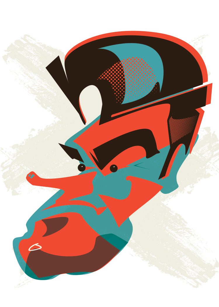 Illustration of Morrissey or The Little Book of Rock and Roll Wisdom, illustrated by Jason Malmberg for Decabet
