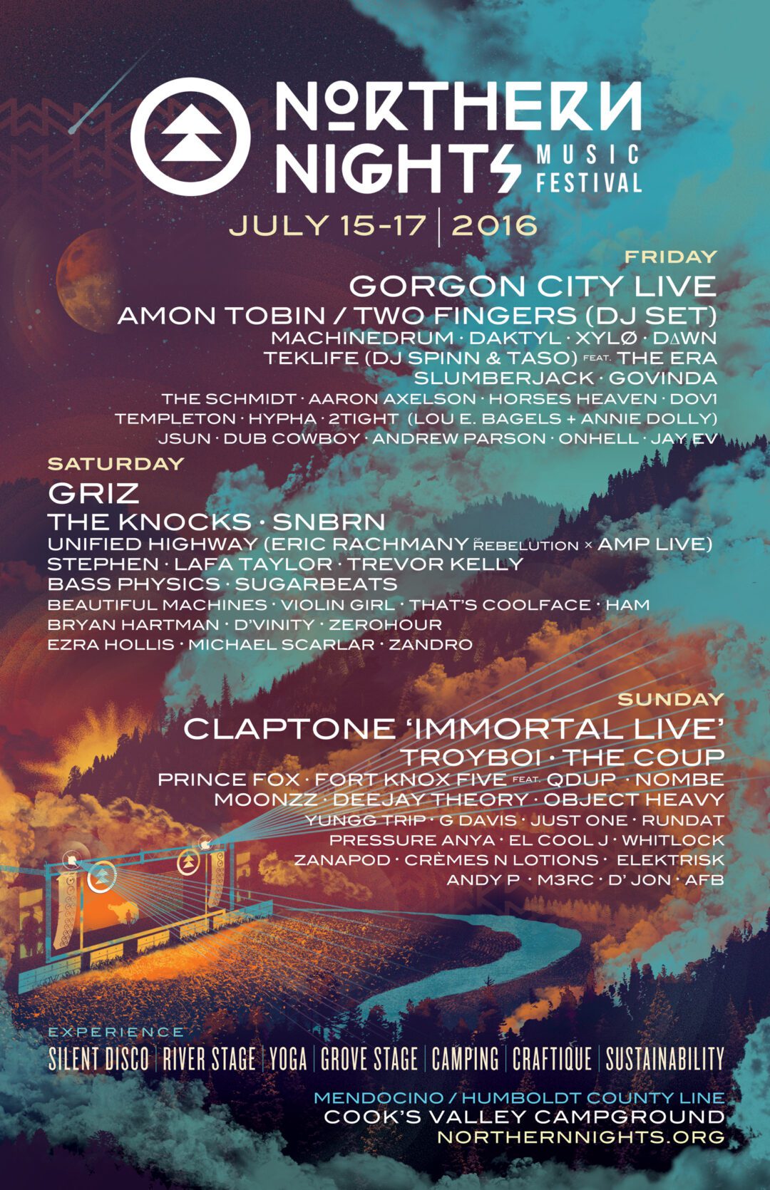 Northern Nights Music Festival Poster 2016