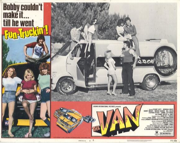 Poster for the 1977 vansploitation flick The Van whose "Straight Arrow" van was a partial inspiration for this poster