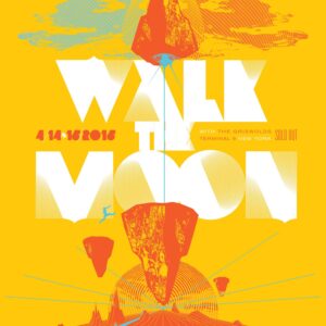 Walk the Moon poster for their 2015 appearance in New York City. Designed by Jason Malmberg for Decabet