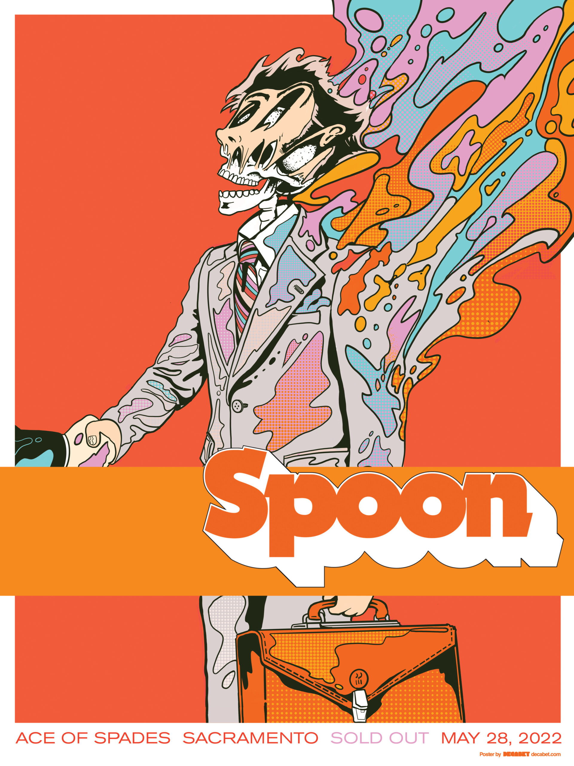 Spoon 2022 poster Sacramento Designed by Jason Malmberg for Decabet