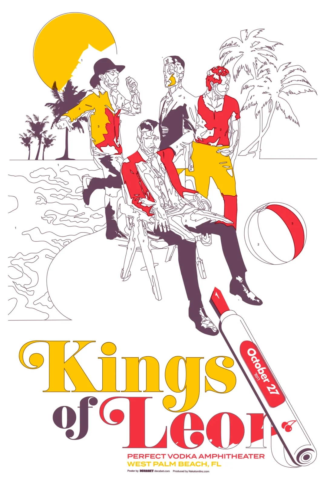 Kings of Leon Poster West Palm Beach 2017
